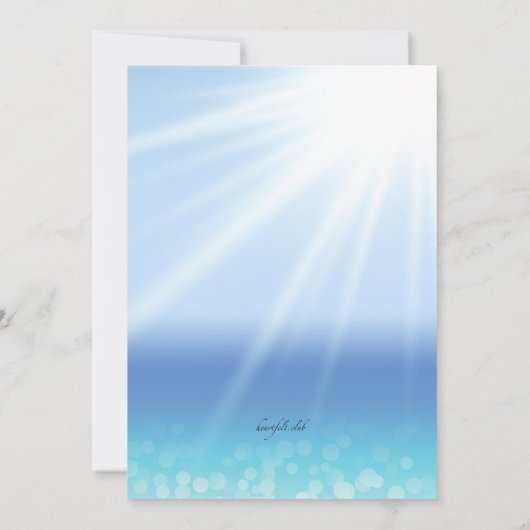 Invitation ensoleillée de rivage (Dos)