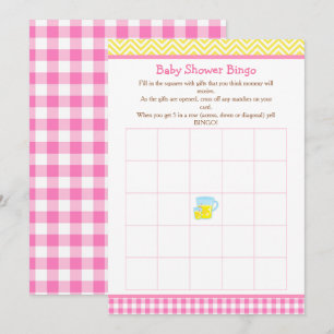 Invitation Ensoleillement & Limonade Rose & Jaune Bingo