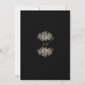 Invitation Enterrée De Mariée Gothique Or Noir Bride Ou Morte (Dos)