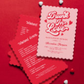 Invitation Enterrée de vie de jeune fille 'Ivre d'amour'