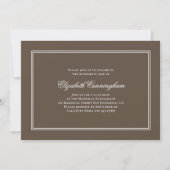 Invitation Enterrement commémoratif élégant classique et (Devant)