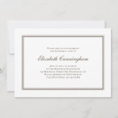 Invitation Enterrement commémoratif élégant classique et (Devant)
