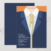 Invitation Enterrement de Vie de Célibataire Pendu (Devant / Derrière)