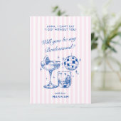 Invitation Enterrement de Vie de Célibataire Rétro Disco Cock (Debout devant)