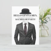 Invitation Enterrement de vie de garçon (Debout devant)