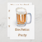 Invitation Enterrement de vie de garçon (Devant / Derrière)