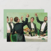 Invitation Enterrement de vie de garçon à l'ancienne (Devant / Derrière)