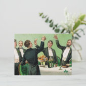 Invitation Enterrement de vie de garçon à l'ancienne (Debout devant)