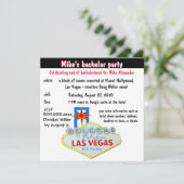 Invitation Enterrement de vie de garçon à Las Vegas (Debout devant)