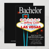 Invitation Enterrement de vie de garçon à Las Vegas (Devant / Derrière)