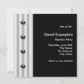 Invitation Enterrement de vie de garçon au Tuxedo Noir Las Ve (Dos)