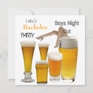 Invitation Enterrement de vie de garçon Bière Soirée entre me