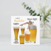 Invitation Enterrement de vie de garçon Bière Soirée entre me (Debout devant)