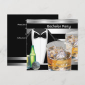 Invitation Enterrement de vie de garçon Boissons pour hommes (Devant / Derrière)