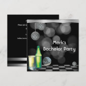 Invitation Enterrement de vie de garçon Boissons pour hommes  (Devant / Derrière)