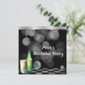 Invitation Enterrement de vie de garçon Boissons pour hommes  (Debout devant)