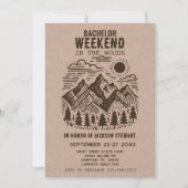 Invitation Enterrement de vie de garçon Camping (Devant)