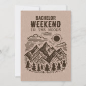 Invitation Enterrement de vie de garçon Camping (Dos)