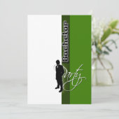 Invitation Enterrement de vie de garçon chic et élégant (Debout devant)