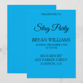 Invitation Enterrement de vie de garçon classique (Devant / Derrière)