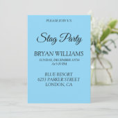 Invitation Enterrement de vie de garçon classique (Debout devant)