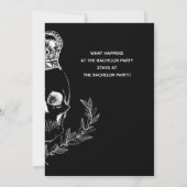 Invitation Enterrement de vie de garçon crâne royal (Dos)