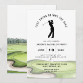 Invitation Enterrement de vie de garçon de golf (Devant / Derrière)