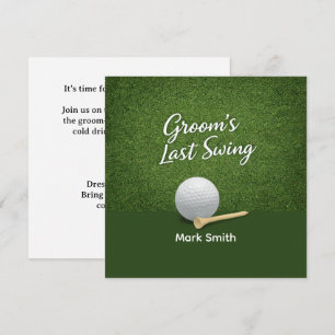 Invitation Enterrement de vie de garçon de golf sur le green 