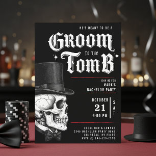 Invitation Enterrement de vie de garçon de Groom to the Tomb