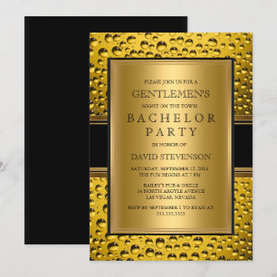 Invitation Enterrement de vie de garçon de messieurs de bière