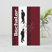Invitation "enterrement de vie de garçon" élégant et chic (Debout devant)