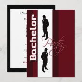 Invitation "enterrement de vie de garçon" élégant et chic (Devant / Derrière)