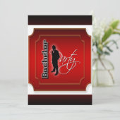 Invitation Enterrement de vie de garçon élégant personnaliser (Debout devant)