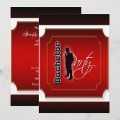 Invitation Enterrement de vie de garçon élégant personnaliser (Devant / Derrière)