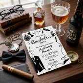 Invitation Enterrement de vie de garçon gribouillages fantais