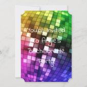 Invitation enterrement de vie de garçon miroir boule disco (Devant)