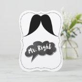 Invitation Enterrement de vie de garçon Moustache parfaite Hi (Debout devant)