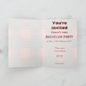 Invitation Enterrement de vie de garçon - Nicholson Tartan éc (Intérieur)