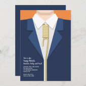 Invitation Enterrement de vie de garçon pendu (Devant / Derrière)