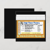 Invitation Enterrement de vie de garçon RX pour le plaisir (Devant / Derrière)