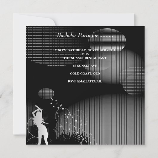 Invitation Enterrement de Vie de Garçon Verre à Bière Blanc O (Dos)