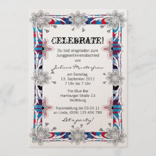 Invitation Enterrement de vie de garçon Version allemande