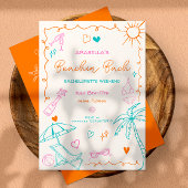 Invitation Enterrement de vie de jeune fille à la plage | Iti