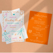 Invitation Enterrement de vie de jeune fille à la plage | Iti