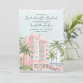 Invitation Enterrement de vie de jeune fille à Miami Beach (Debout devant)