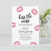 Invitation Enterrement de Vie de Jeune Fille Adieu Baiser (Debout devant)