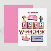 Invitation enterrement de vie de jeune fille au casino de las (Devant / Derrière)