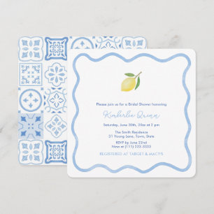 Invitation Enterrement de vie de jeune fille aux citrons avec