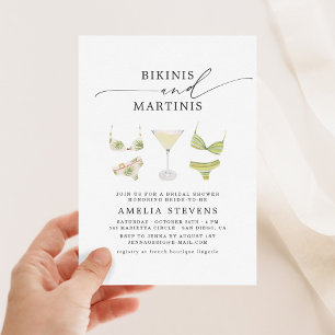 Invitation Enterrement de vie de jeune fille Bikinis & Martin
