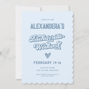 Invitation Enterrement de vie de jeune fille Blue Beach